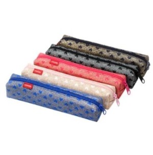 PORTA LÁPIS SLIM 20CM 1 DIVISÓRIA CORAÇÕES C/ GLITTER