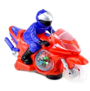 BRINQUEDO MOTO À PILHA MOVIMENTO SOM LUZ 25CM