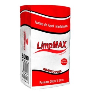 PAPEL TOALHA 20X21CM LIMPMAX BRANCO PLUS C/1000