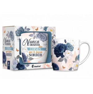 CANECA PORCELANA 300ML URBAN NUNCA DESISTA