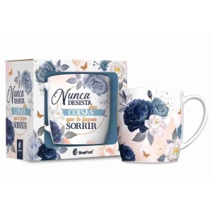 CANECA PORCELANA 300ML URBAN NUNCA DESISTA
