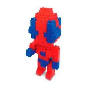 BLOCO MONTAR 64PÇS LIGA DOS DEFENSORES VERMELHO