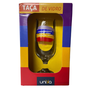 TAÇA VIDRO 300ML CONSIDERAMOS JUSTA TODA FORMA DE AMOR