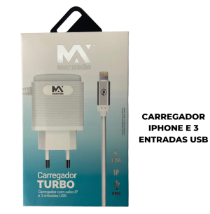 CARREGADOR USB IPHONE 3U 4.8A