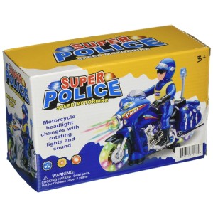 MOTO À PILHA MOVIMENTO SOM LUZ C/ BONECO 22CM