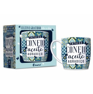 CANECA PORCELANA 300ML URBAN ACEITO E AGRADEÇO