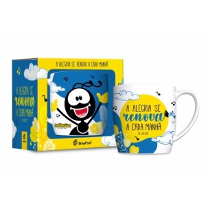 CANECA PORCELANA 300ML URBAN SMILINGUIDO ALEGRIA