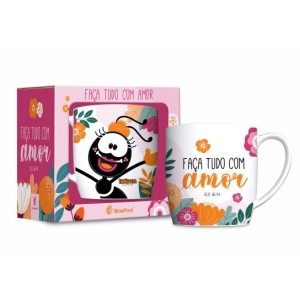 CANECA PORCELANA 300ML URBAN SMILINGUIDO FAÇA TUDO COM AMOR