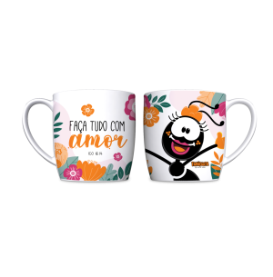 CANECA PORCELANA 300ML URBAN SMILINGUIDO FAÇA TUDO COM AMOR