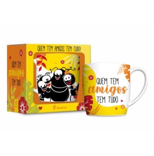 CANECA PORCELANA 300ML URBAN SMILINGUIDO QUEM TEM AMIGOS