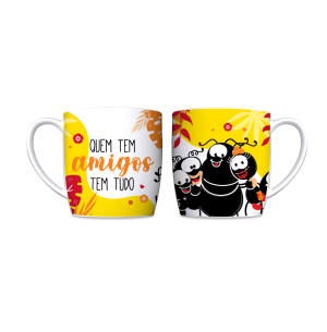CANECA PORCELANA 300ML URBAN SMILINGUIDO QUEM TEM AMIGOS