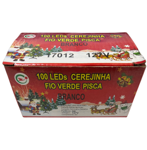 PISCA CEREJINHA 8 FUNÇÕES 100 LEDS BRANCO