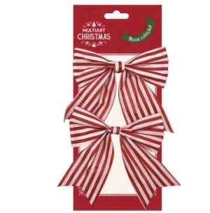 ENFEITE LAÇO 13CM 2UN LISTRA