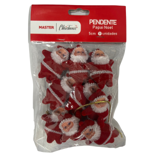  ENFEITE PAPAI NOEL 4CM 9UN