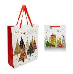 SACOLA PRESENTE 26X32CM GLITTER