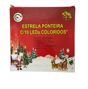PISCA PONTEIRA ESTRELA 10 LEDS 15CM COR BIVOLT