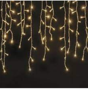 PISCA CASCATA 300 LEDS 8F.AMARELO 6M BIVOLT