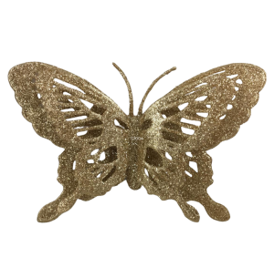 ENFEITE BORBOLETA 14CM GLITTER