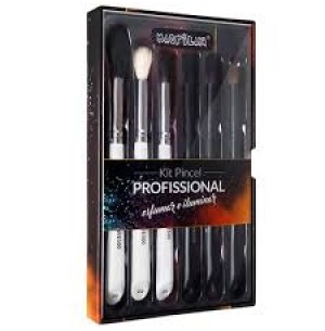 PINCEL MAQUIAGEM KIT 6PÇS ESFUMAR E ILUMINAR - MACRILAN