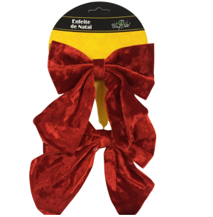 ENFEITE LAÇO 15CM 2UN VELUDO