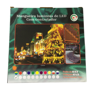 PISCA LED MANGUEIRA 8 FUNÇÕES 10M COR