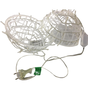 PISCA BOLA VAZADA 80 LEDS 20CM AMARELO