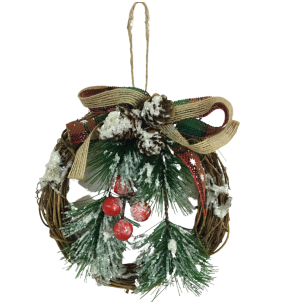 GUIRLANDA 14CM GALHO PINHA AZEVINHO