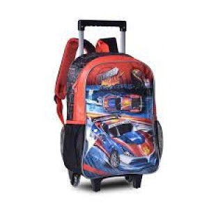 MOCHILA INFANTIL CARRINHO 47CM 1 DIV.FAST MACHINE