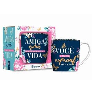 CANECA PORCELANA 300ML URBAN AMIGA IRMÃ