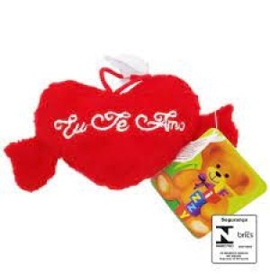 PELUCIA CORAÇÃO MÃO 18X9CM VENTOSA