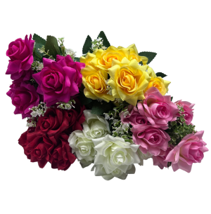 FLOR BOUQUE ROSA X7