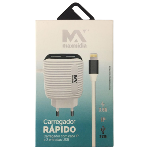 CARREGADOR USB IPHONE 2U 3.6A