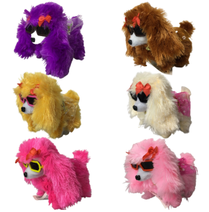 BRINQUEDO CACHORRO MOV.SOM LUZ 16CM