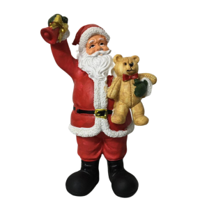  RESINA PAPAI NOEL C/ URSO 19CM