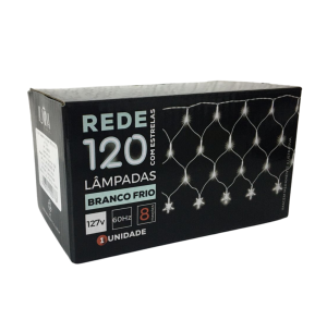 PISCA REDE 120 LEDS 8 FUNÇÕES ESTRELA BRANCA