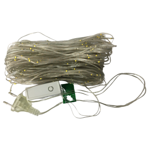 PISCA CORTINA 320 LEDS 8 FUNÇÕES AMARELO