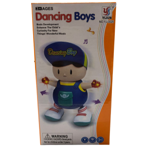 BONECO Á PILHA SOM MOVIMENTO E LUZ 20CM