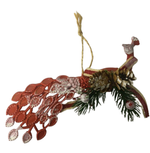 ENFEITE PAVÃO 20CM VAZADO