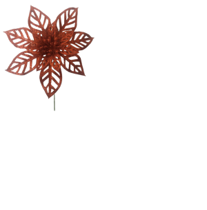 FLOR BICO DE PAPAGAIO GLITTER 24CM VM