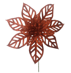 FLOR BICO DE PAPAGAIO GLITTER 24CM VM