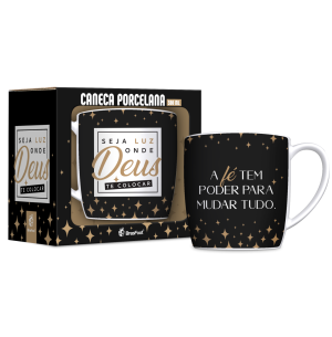 CANECA PORCELANA 300ML URBAN ONDE DEUS TE COLOCAR