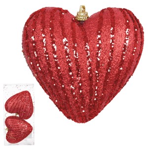 CORAÇÃO GLITTER 10CM 2UN