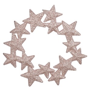 ENFEITE ESTRELA GLITTER 13CM ROSA