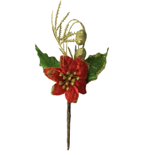 FLOR BICO DE PAPAGAIO GLITTER 18CM