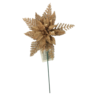 FLOR BICO DE PAPAGAIO GLITTER 13CM ROSE