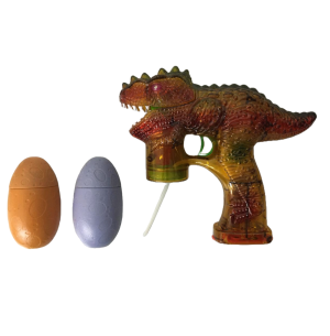 LANÇADOR BOLHA SABÃO A PILHA16X17CM DINO C/2 OVOS