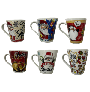 CANECA PORCELANA FAIXA 290ML NATAL