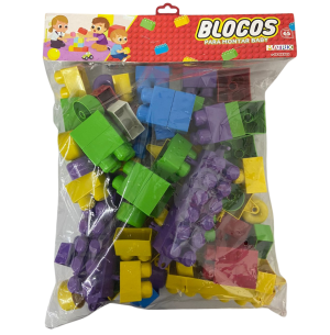 PEDAGÓGICO BLOCOS MONTAR 65 PEÇAS