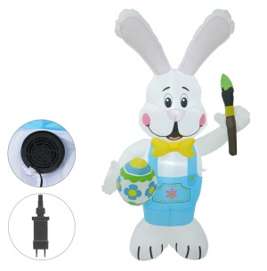 PÁSCOA COELHO INFLÁVEL LED 120CM