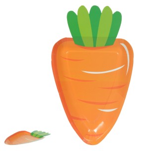 PÁSCOA PRATO PRATO DESCARTÁVEL 8UN CENOURA 24X14CM